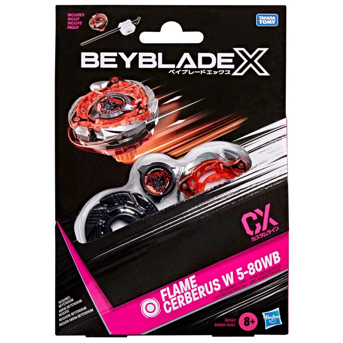 Hasbro Beyblade X Flame Cerberus W 5-80WB CX Starter Pack